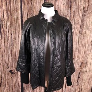 Isaac Mizrahi Malibu Leather Jacket Chevy Sz S